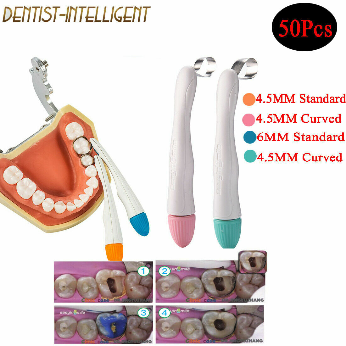 10Pc Dental Pro-matrix Bands Adjust Pro Matrix Bands Curve Size Standard 4.5/6MM