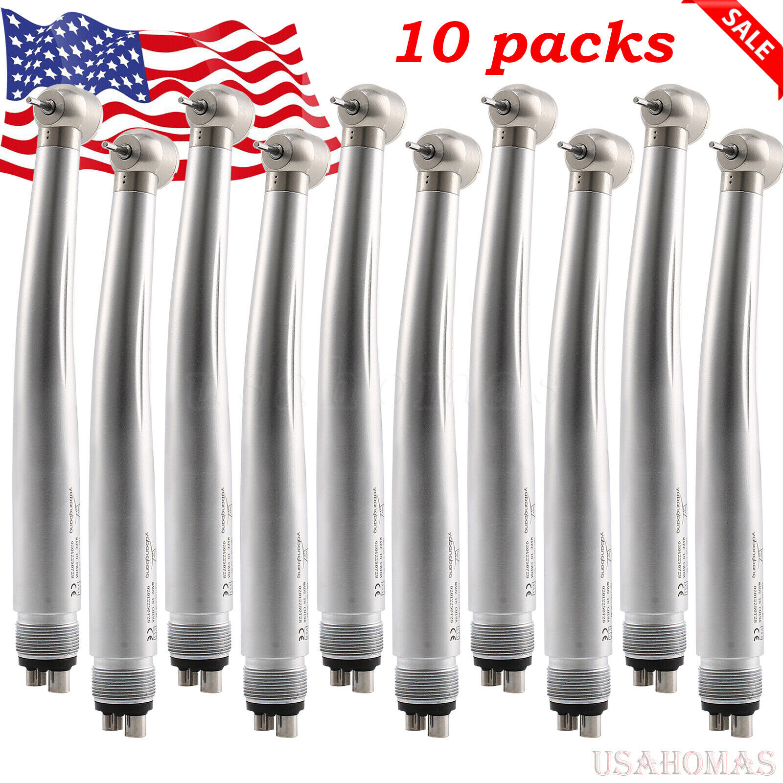 10* Yabangbang Dental High Speed Handpiece Push Turbine 4 Hole Fit NSK Pana Max