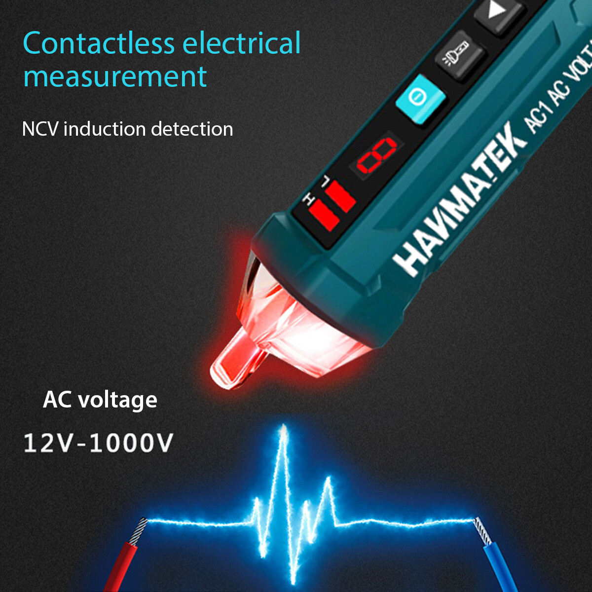 LED AC Electrical Voltage Power Detector Sensor Tester Non-Contact Pen 12-1000V