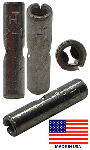(100) Non-Insulated 22-18 Gauge Uninsulated Butt Splice Connector Wire Terminal