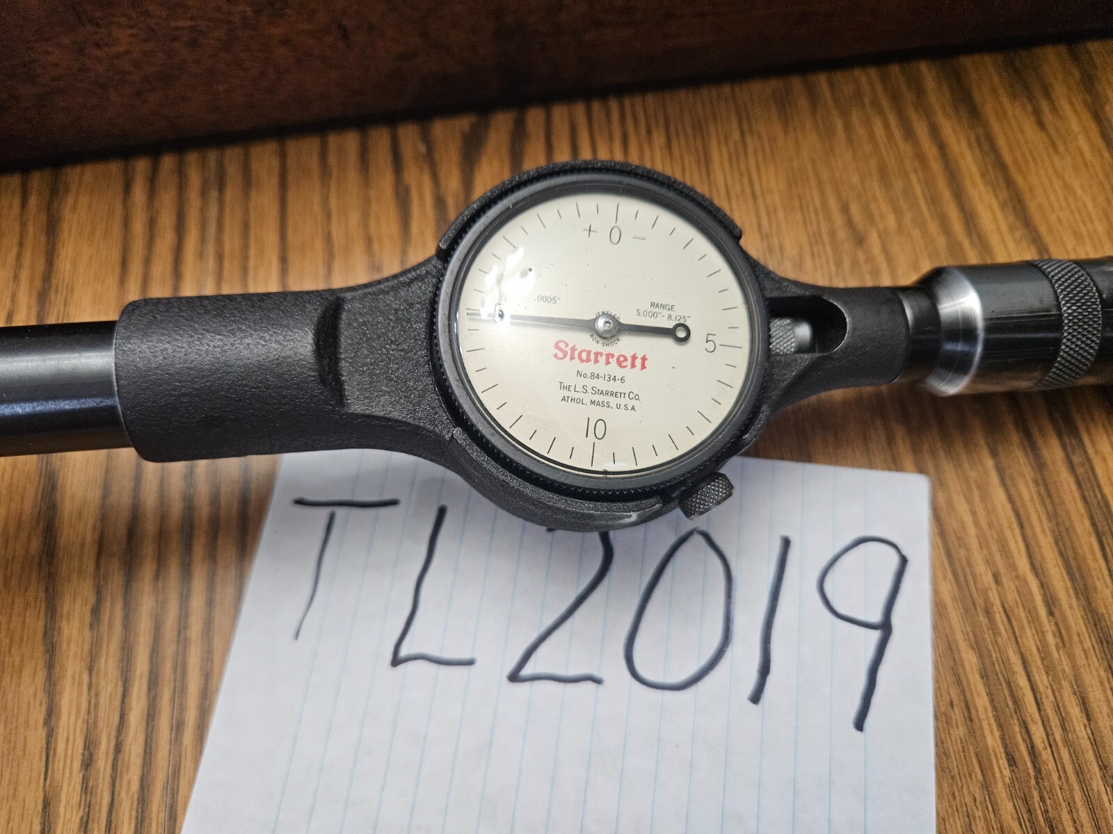 STARRETT #84-134-6 .00005″ 5.000″-8.125″ RANGE BORE GAUGE W/WOOD CASE (TL2019)