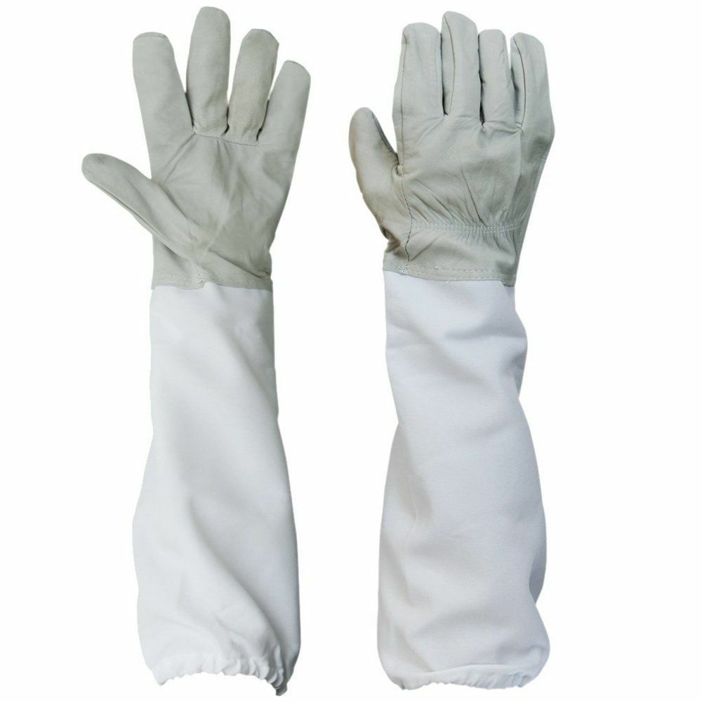 Professional Beekeeper Jacket w/ Gloves Set Jacket Pull Over with Fencing Veil