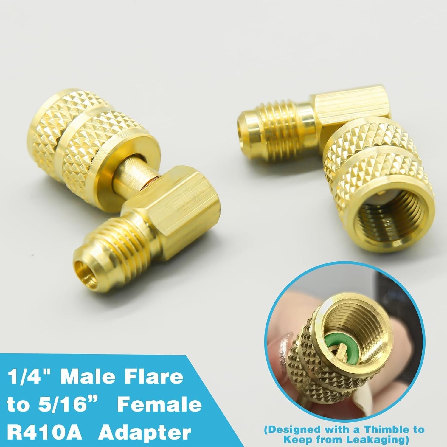 R410A Adapter Kit Mini Split Adapter 5/16 To 1/4 Coupler R410A Refrigerant Hose