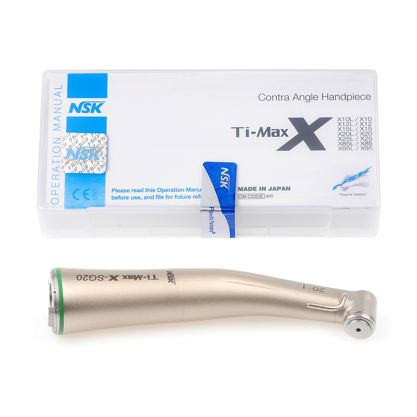 Ti-Max Dental 20:1 Fiber Optic Implant Contra Angle Handpiece SG20/SG20L Fit NSK