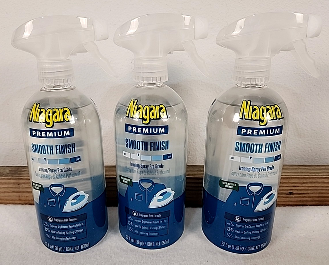 Niagara Spray Starch 22 Oz, Trigger Pump Liquid Starch for Ironing, Spray Bottle