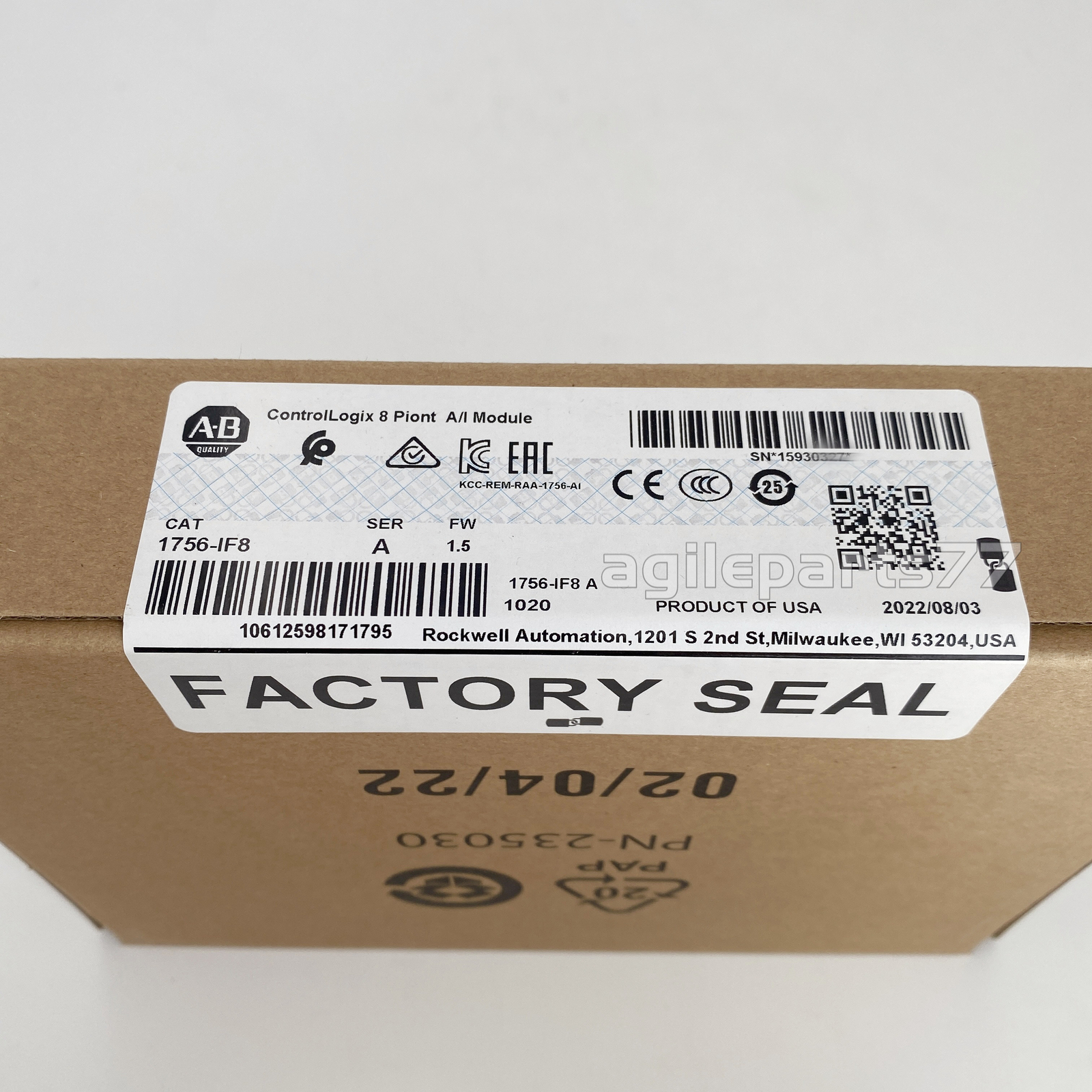 Allen Bradley 1756-IF8 AB ControlLogix Point A/I Module 1756IF8 New US Stock