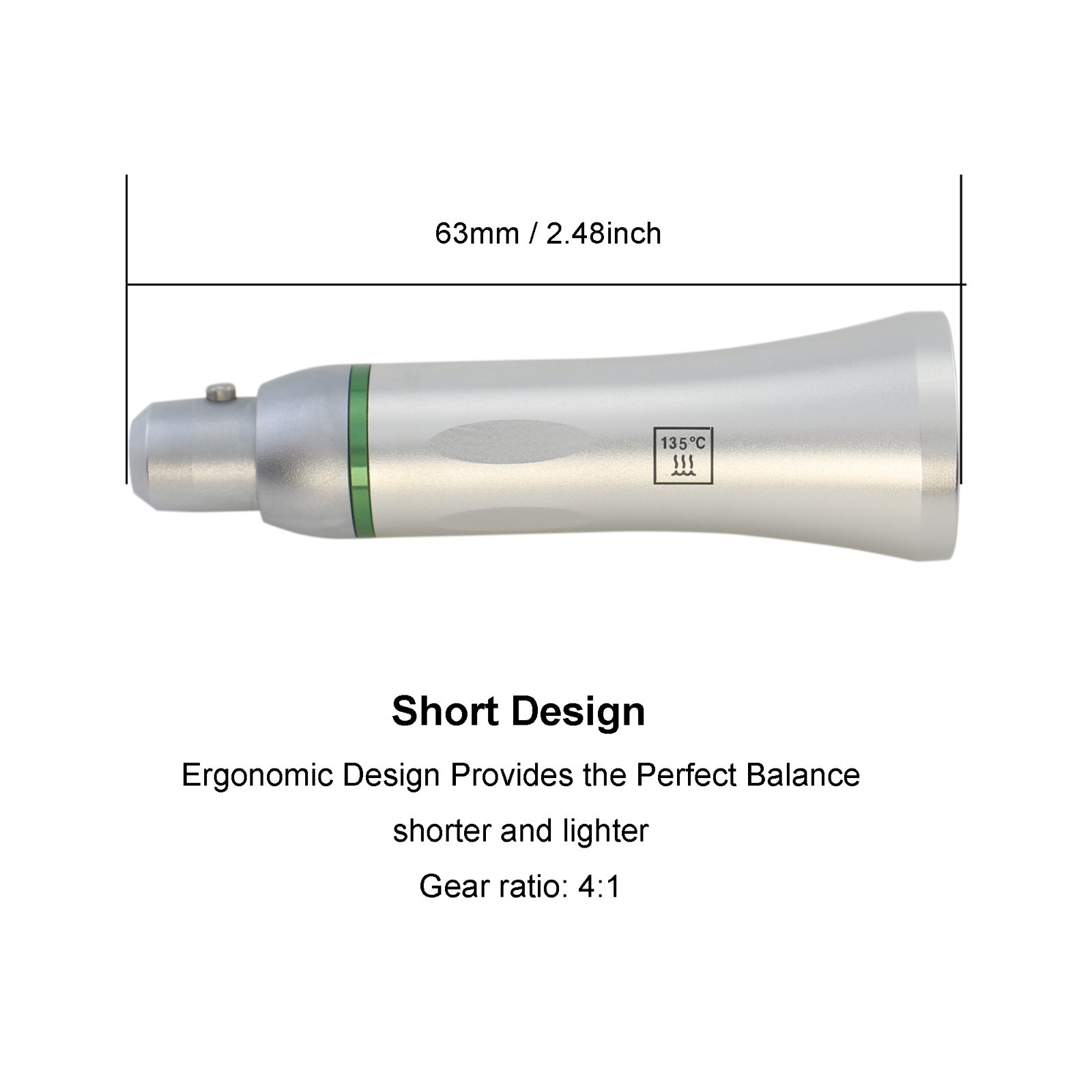 Dental Hygiene Prophy Air Motor Handpiece 4:1 Straight Nose Cone 4 Hole RDH WH