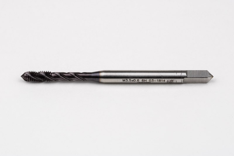 Haas M3.5×0.6 M HSS-PM Spiral Flute Tap, 4mm Shank x 7mm Thread Length, 2.5XD