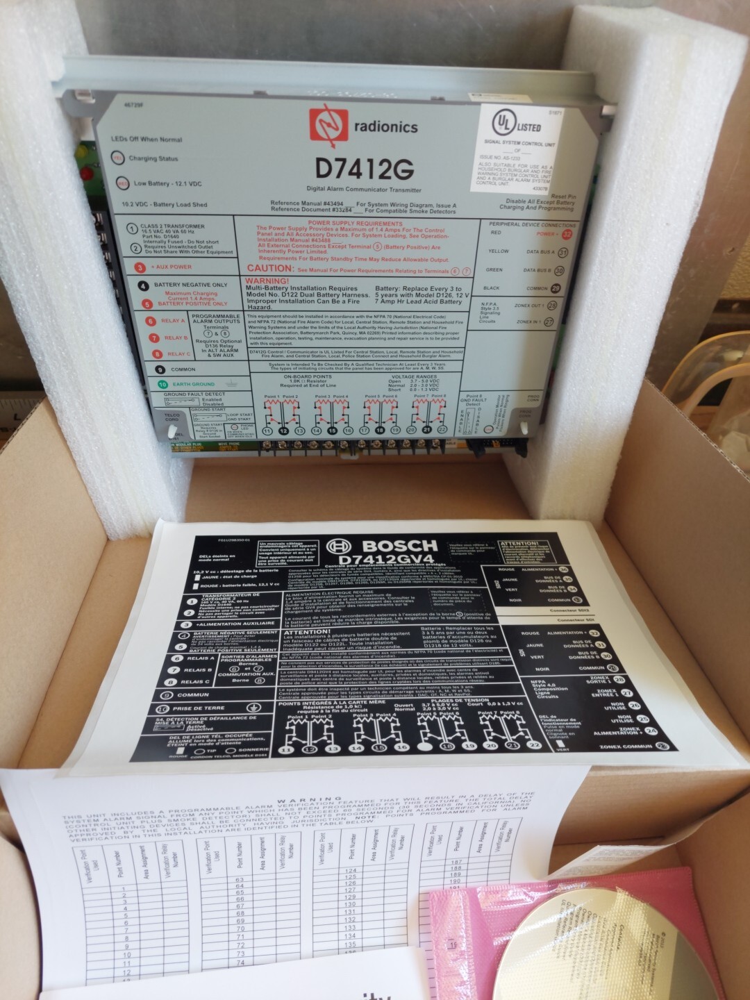 Bosch D7412GV4 Radionics