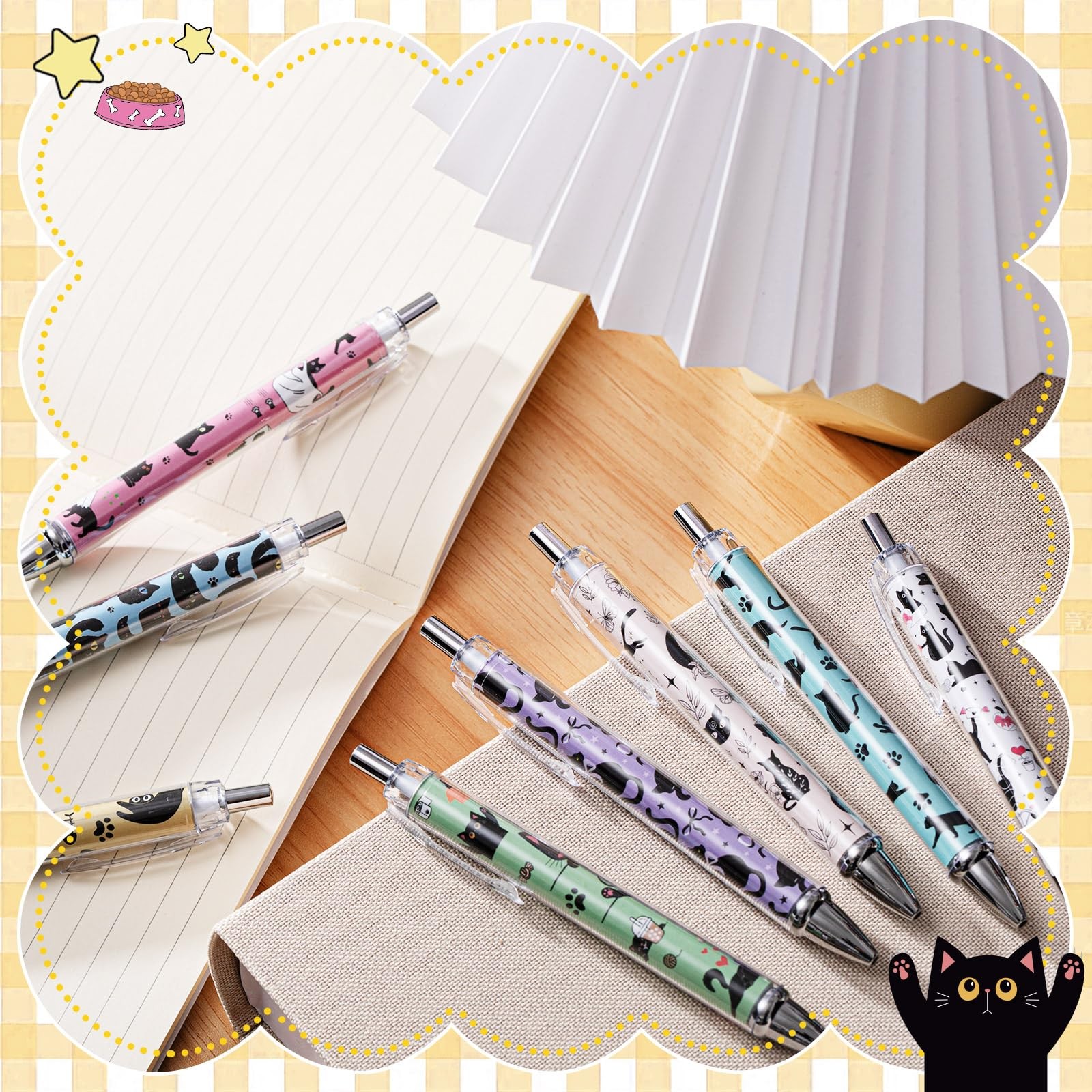 Ireer 8 Pcs Ballpoint Pens for Women 1.00 mm 1 Count (Pack of 8), Multicolor