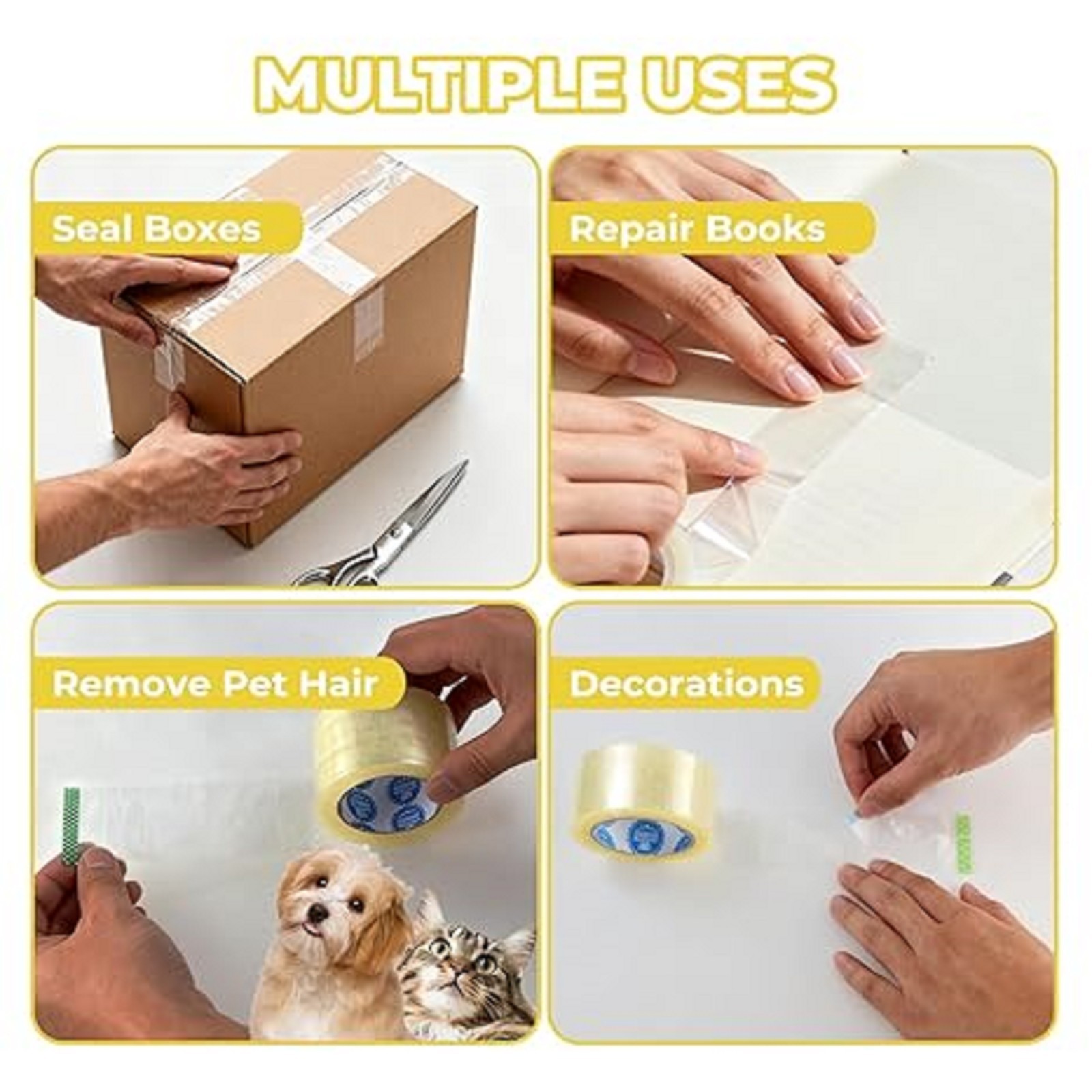 2.0 Mil Clear Packing Tape 36 Rolls (2 Inch x 110 Yards) – Shipping Tape for Box