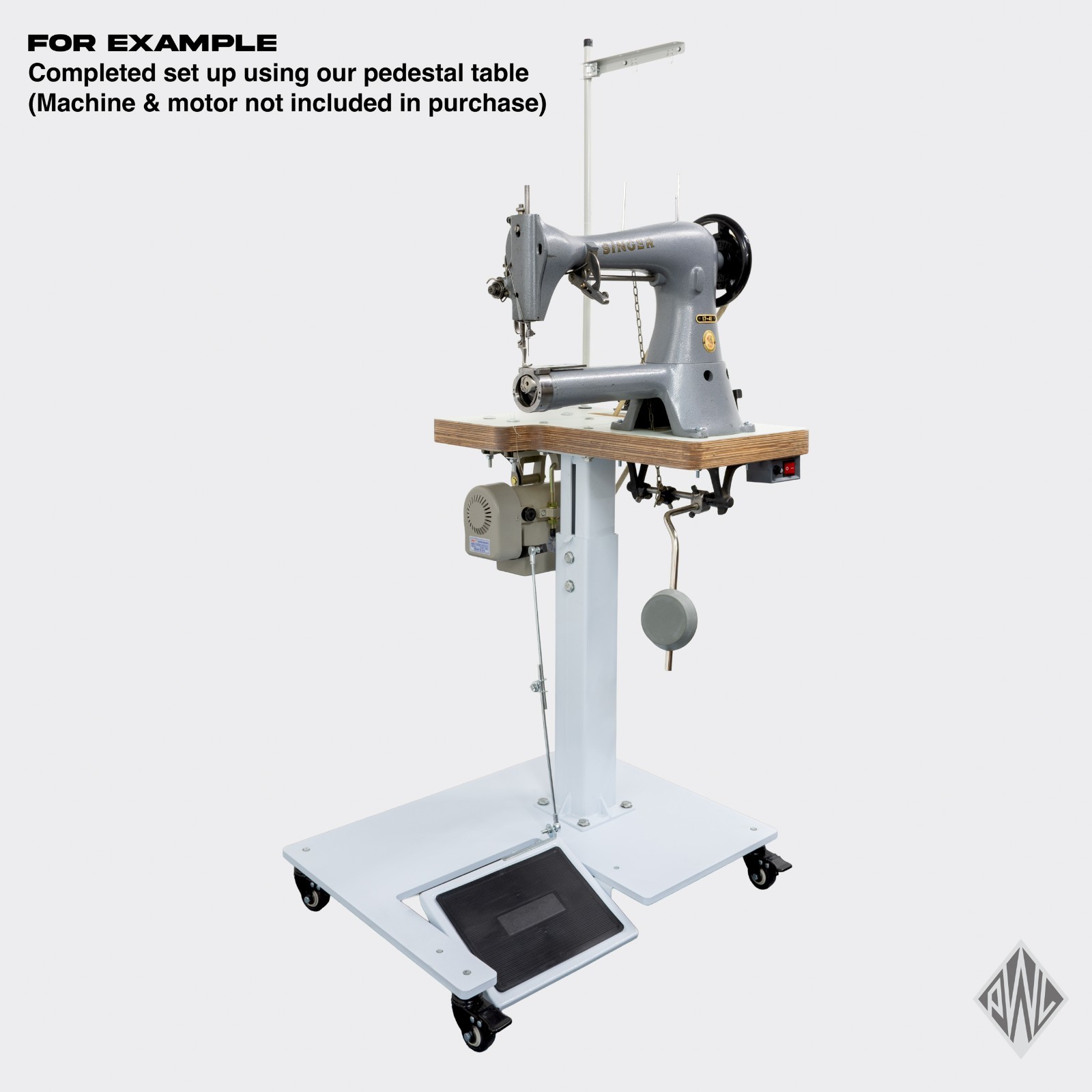 Pedestal Table For Cylinder Arm Industrial Sewing Machine HEAVY DUTY Base & Top