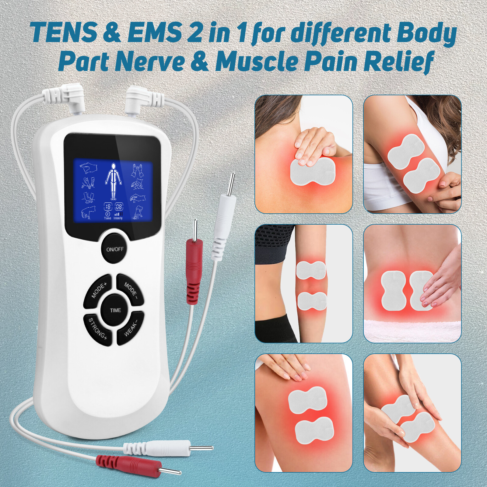 TENS Unit Muscle Stimulator Pulse Massager Pain Relief Massager Machine Device
