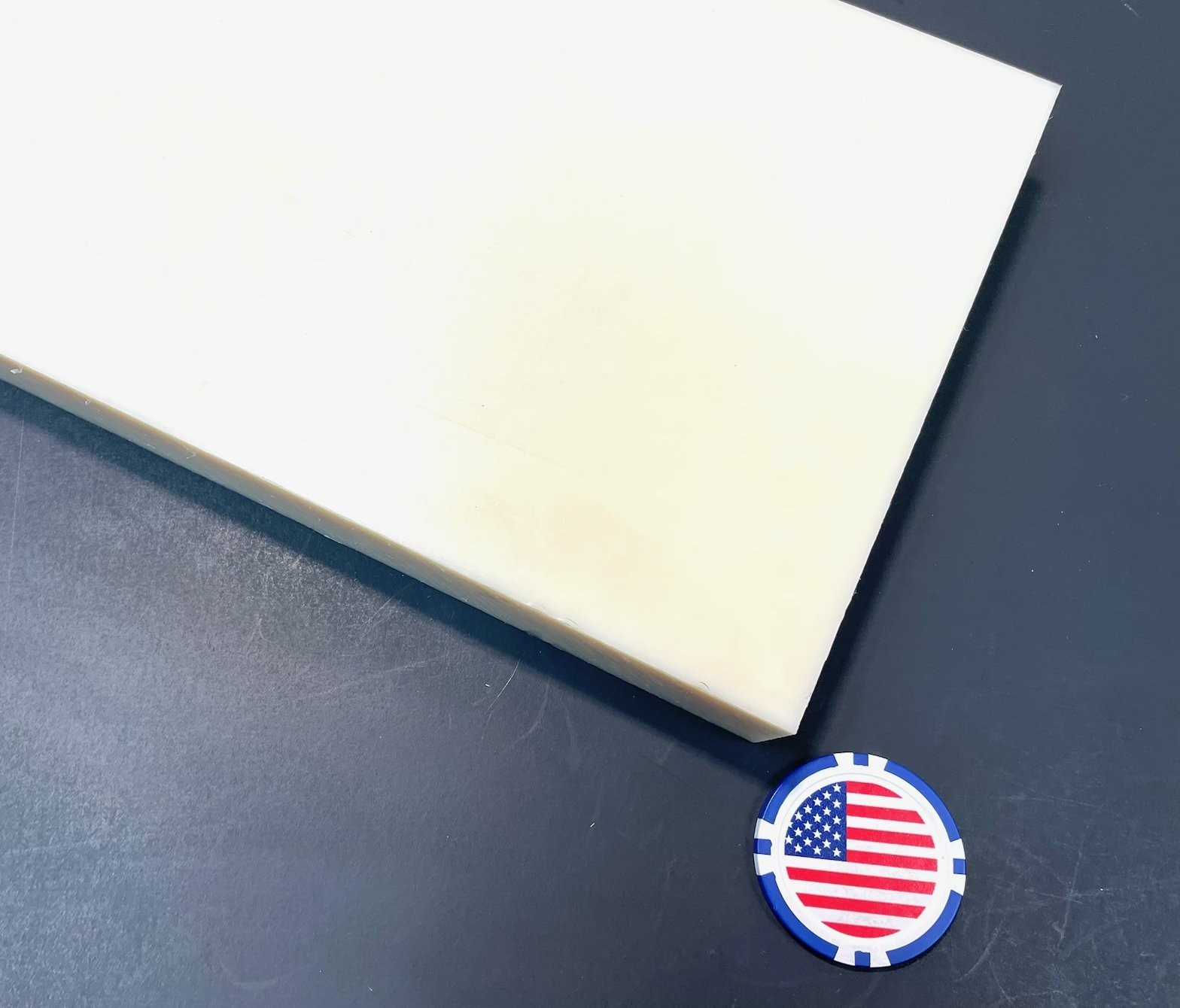 ABS Plastic Sheet – 1″ Thick – Natural – 6″ x 6″ – Machinable Flat Stock