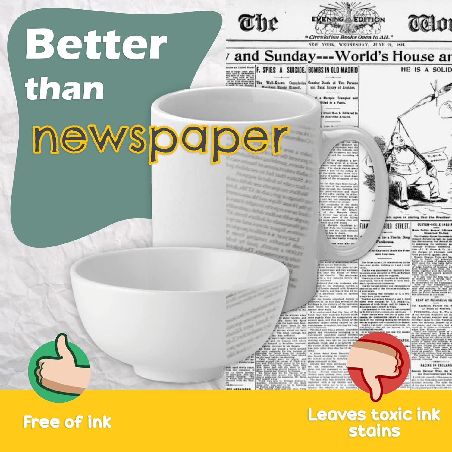 Newsprint Packing Paper – 500 Sheets, Large 27″ X 17″ Unprinted Packing Paper Sh