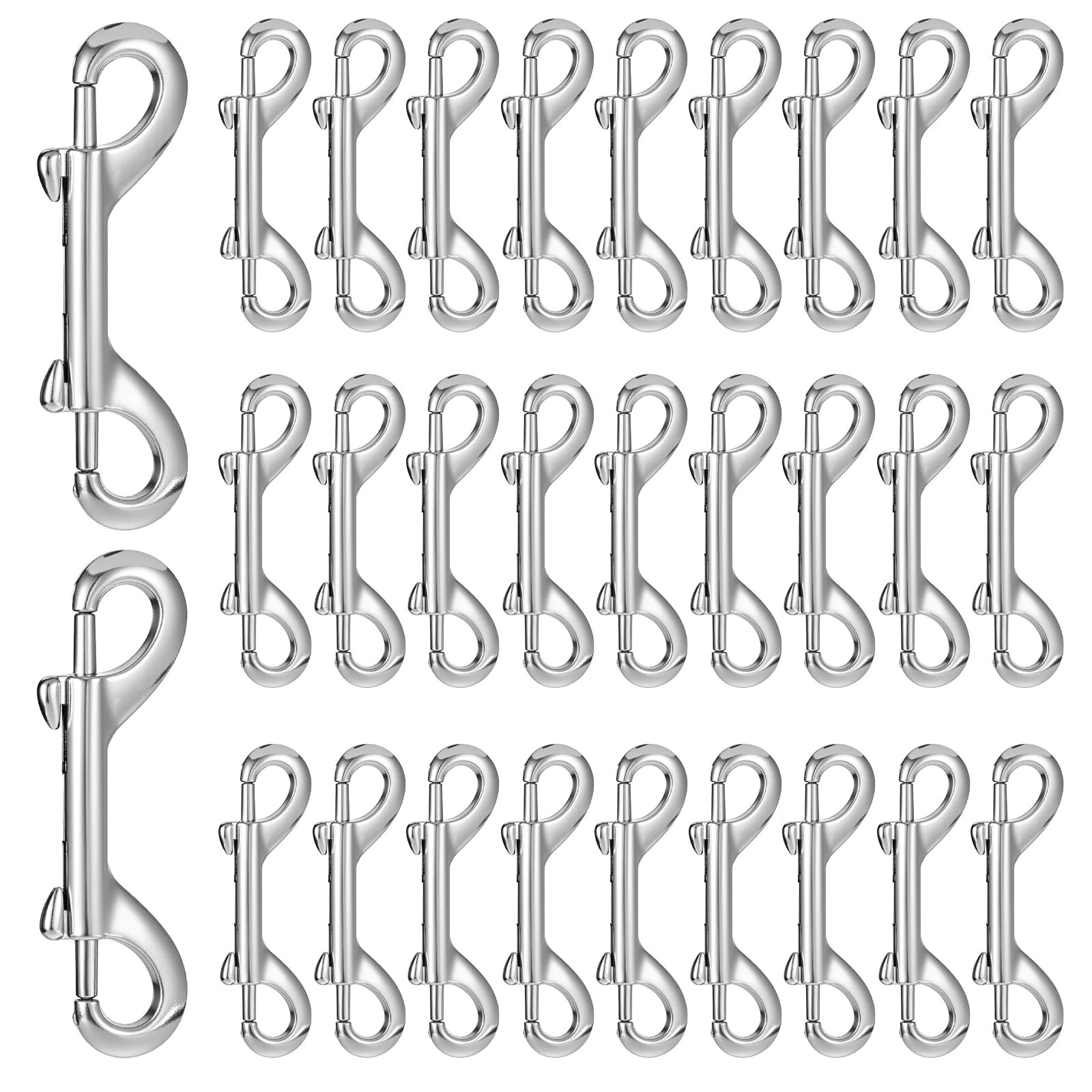 30 PCS 3.5 Inch Double Ended Bolt Snap Hooks, Heavy Duty Zinc Alloy Trigger C…