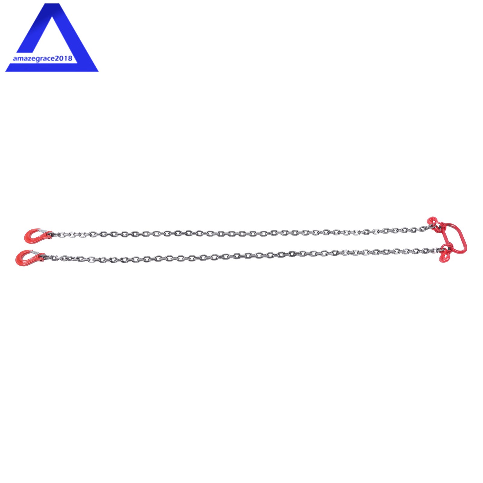 Lifting Chain Sling 5/16″ × 6′ Double Leg w/ Grab Hook 6600lbs Capacity G80