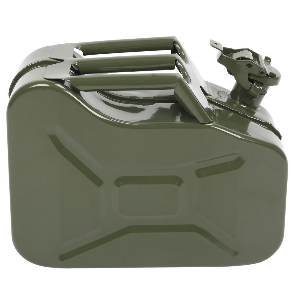 10L 0.8mm Army Backup Fuel Can Gasoline Fuel Can Metal Tank Emergency Green