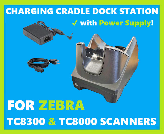 Charger Cradle Kit for Zebra TC8300, TC8000 Android Scanners w/ Power Supply!🔥⭐