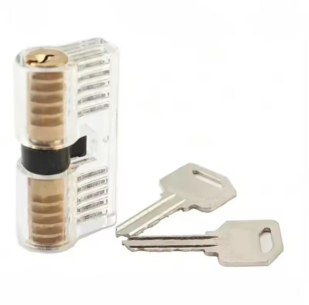 Locksmith Transparent Locks Pick Visible Cutaway Mini Practice View Padlock Hasp