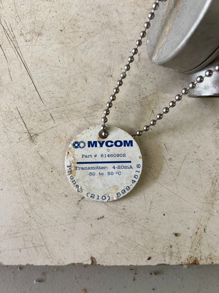 MYCOM 61460903 RTD PRESSURE TRANSMITTER 0-150C 32-302 F 3 ⅜» THERMOCOUPLE