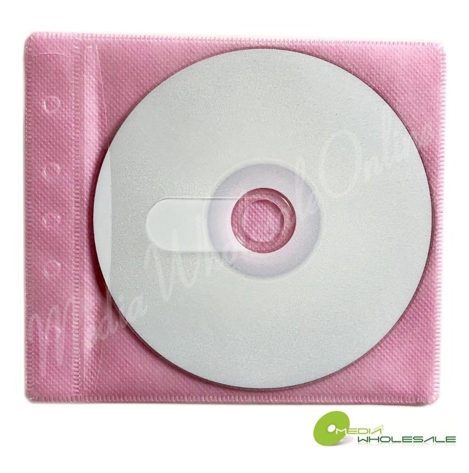 100 Non Woven CD DVD Multi Color Double Sided Plastic Sleeve – HOLD 200 discs