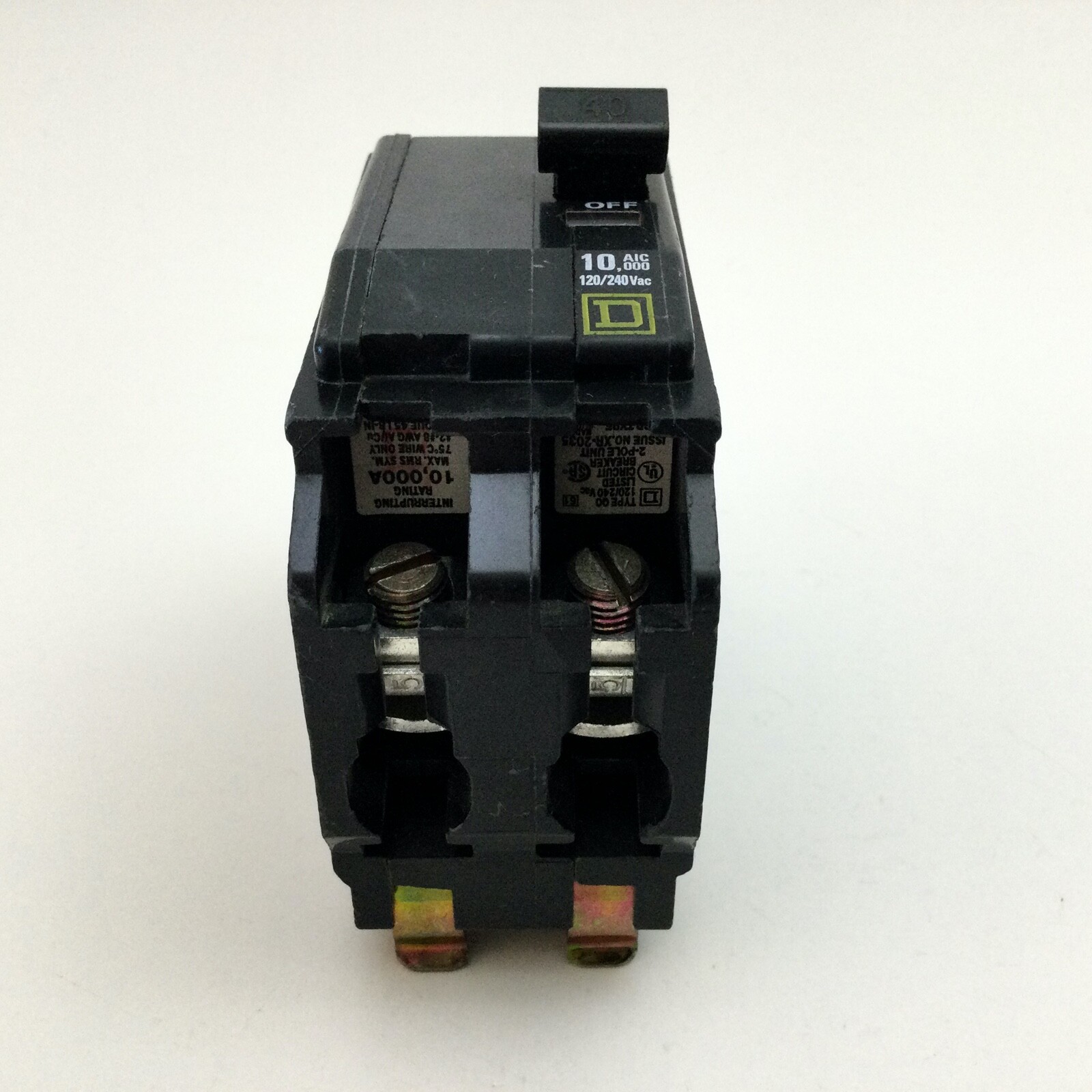 Square D QO240 40 Amp 2 Pole 120/240V Plug-In Circuit Breaker