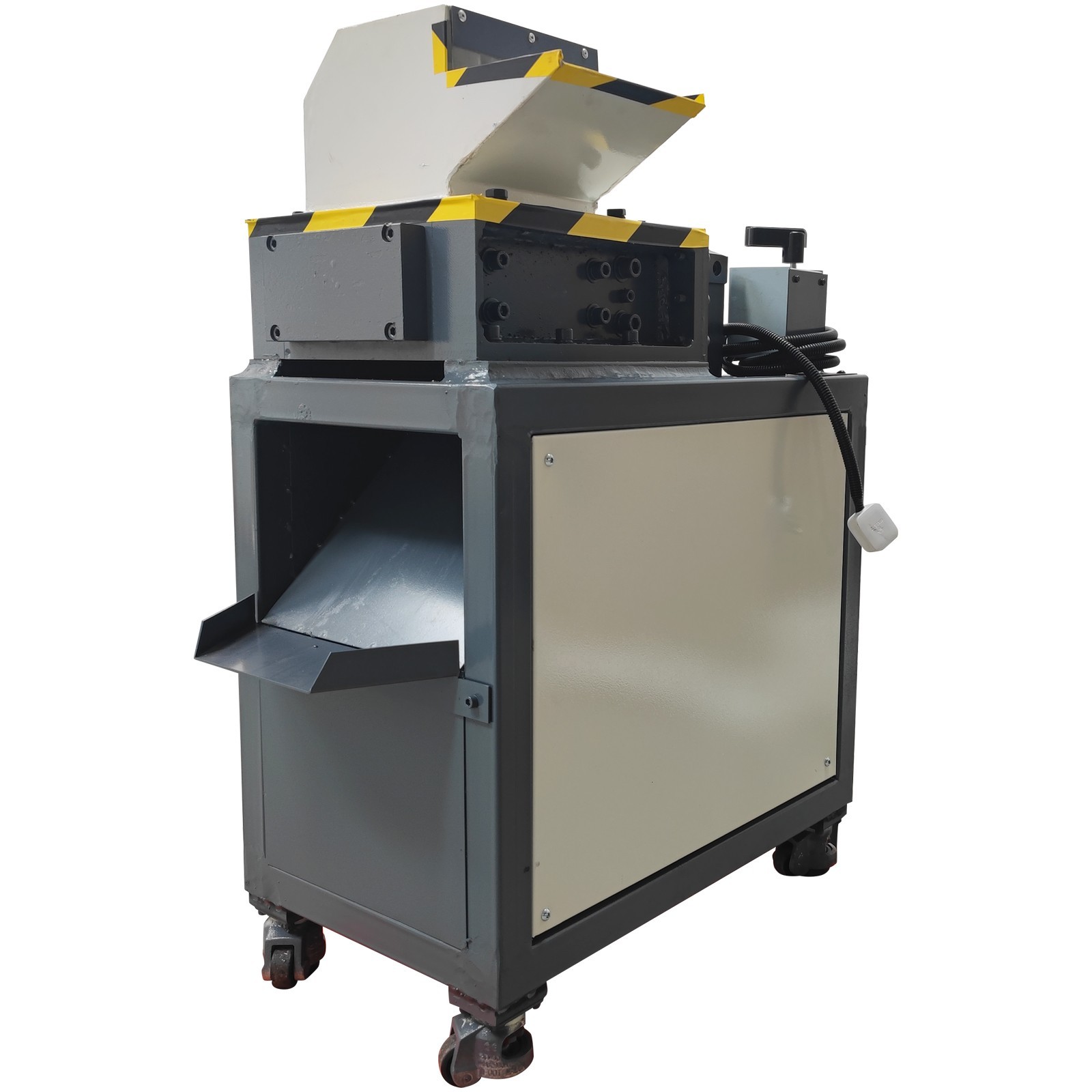 220V 1ph Biaxial Industrial Shredder Metal Wire Plastic Rubber Crushing Machine