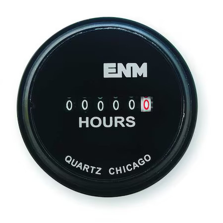 Enm T50a52 Hour Meter, Flush Round, Flange Mounting