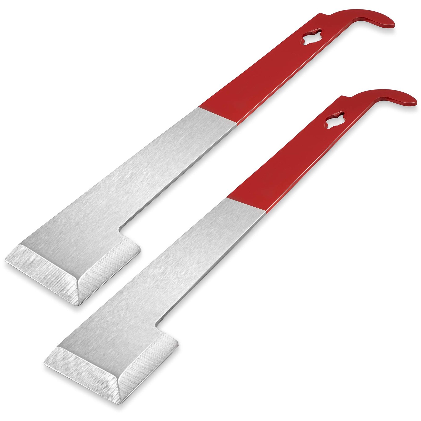 Honey Keeper 2-Pack Stainless Steel J Hook Bee Hive Tool, 10-1/2 inch Red