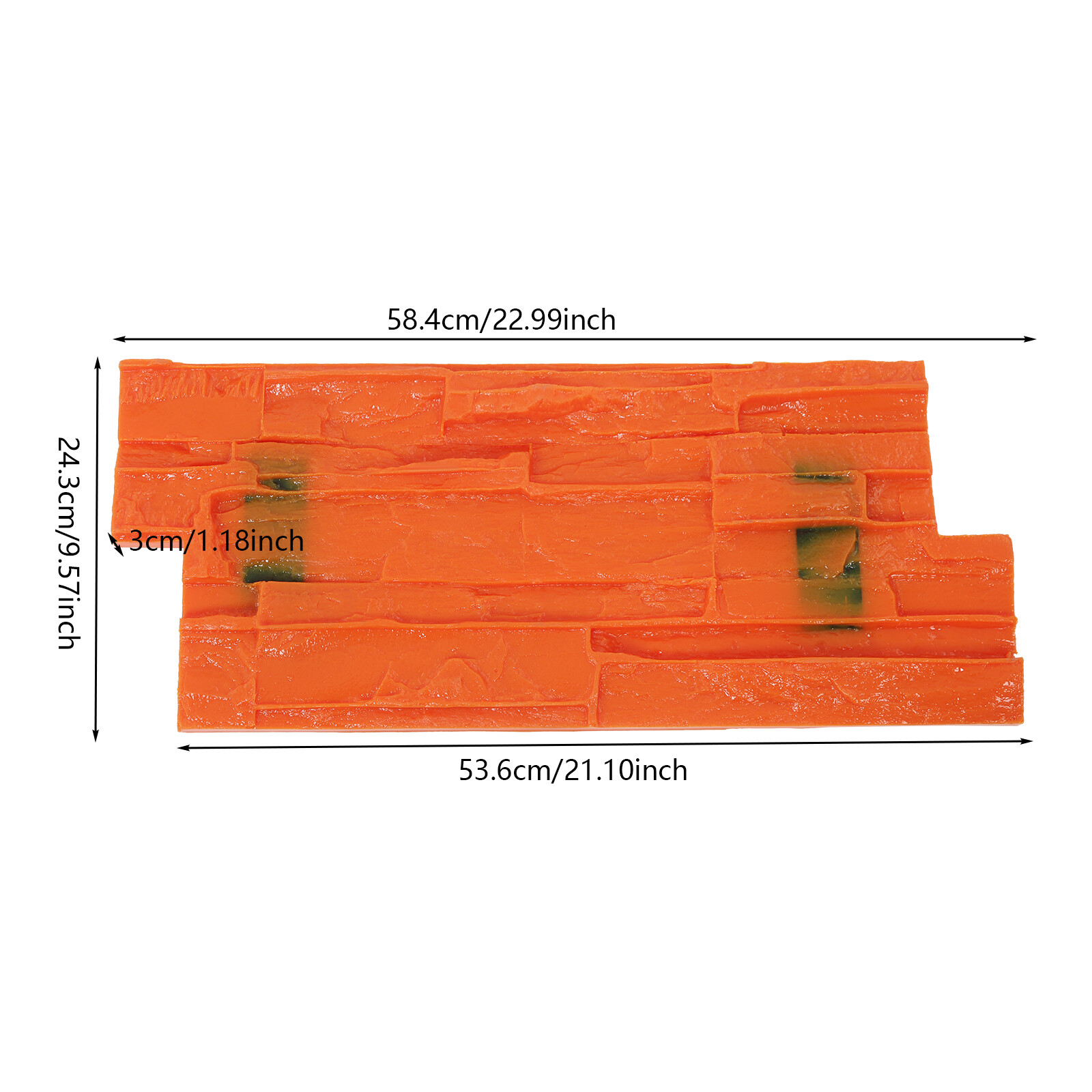Concrete Mold, Texture Mat/Cement Texture Mold 58.4*24.3*3cm/22.99*9.57*1.18in