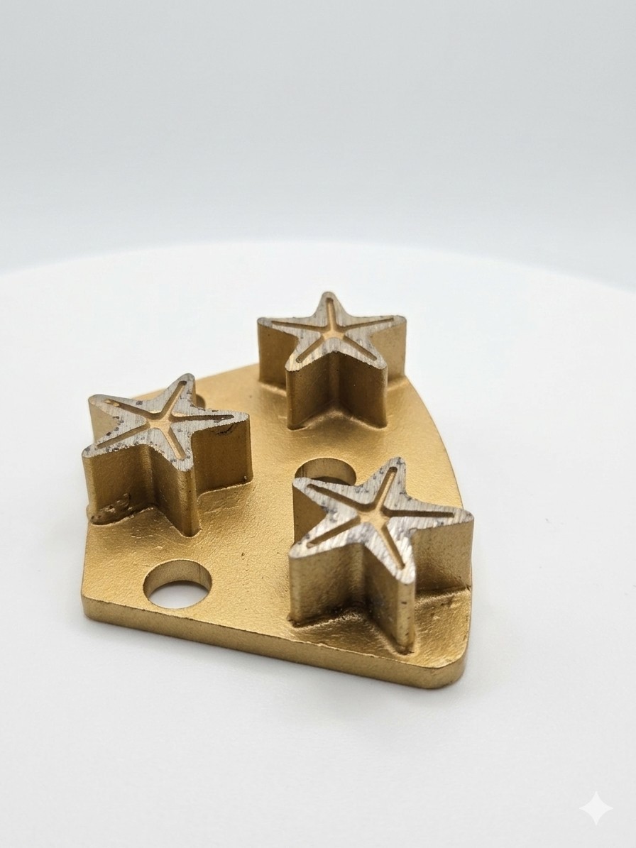 3 Pc High-Performance Trapezoid 16/18 SSB Triple Star-Seg Diamond Grinding