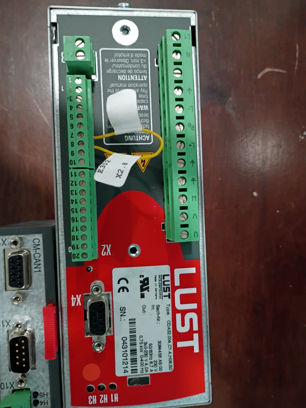 LUST LTI CDA32.004C1.4.H08.B0 SERVO CONTROLLER DRIVES 230V AC #1