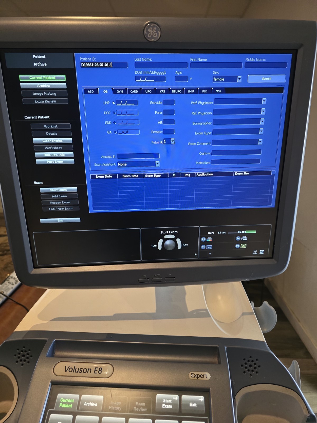 GE Healthcare Voluson E8 Expert Cart Ultrasound w/ Monitor Touchscreen 2D/3D