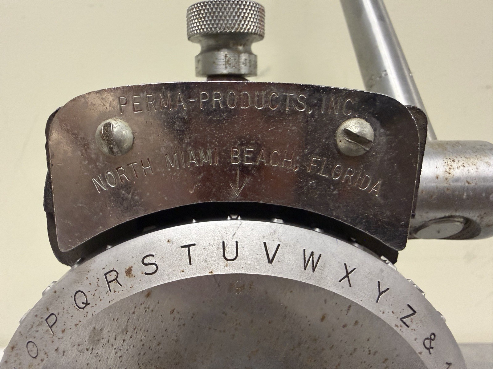 Perma Products Model 4 Manual Stamping/Embossing Press, Metal, Lettering Wheel