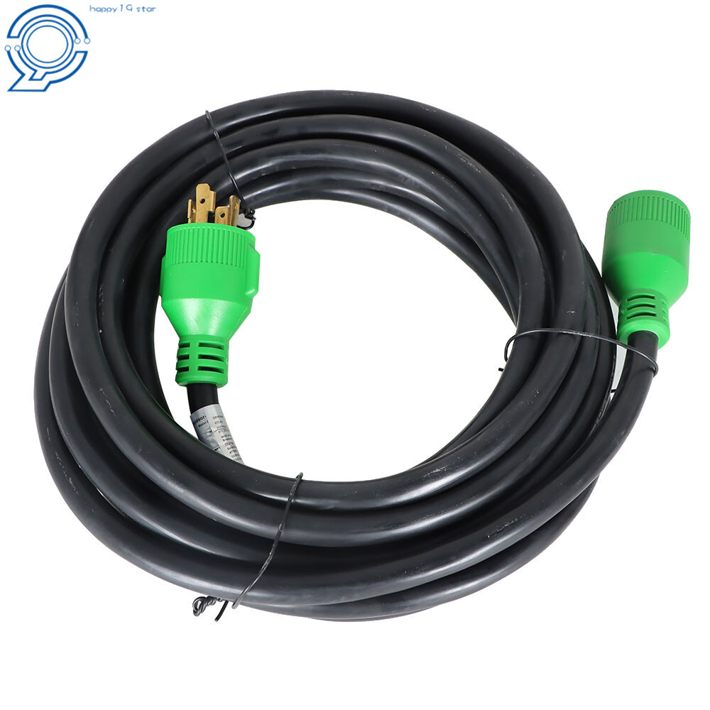 30Amp 25FT Generator Cord 14-30P to L14-30R Power Inlet Box Waterproof Combo