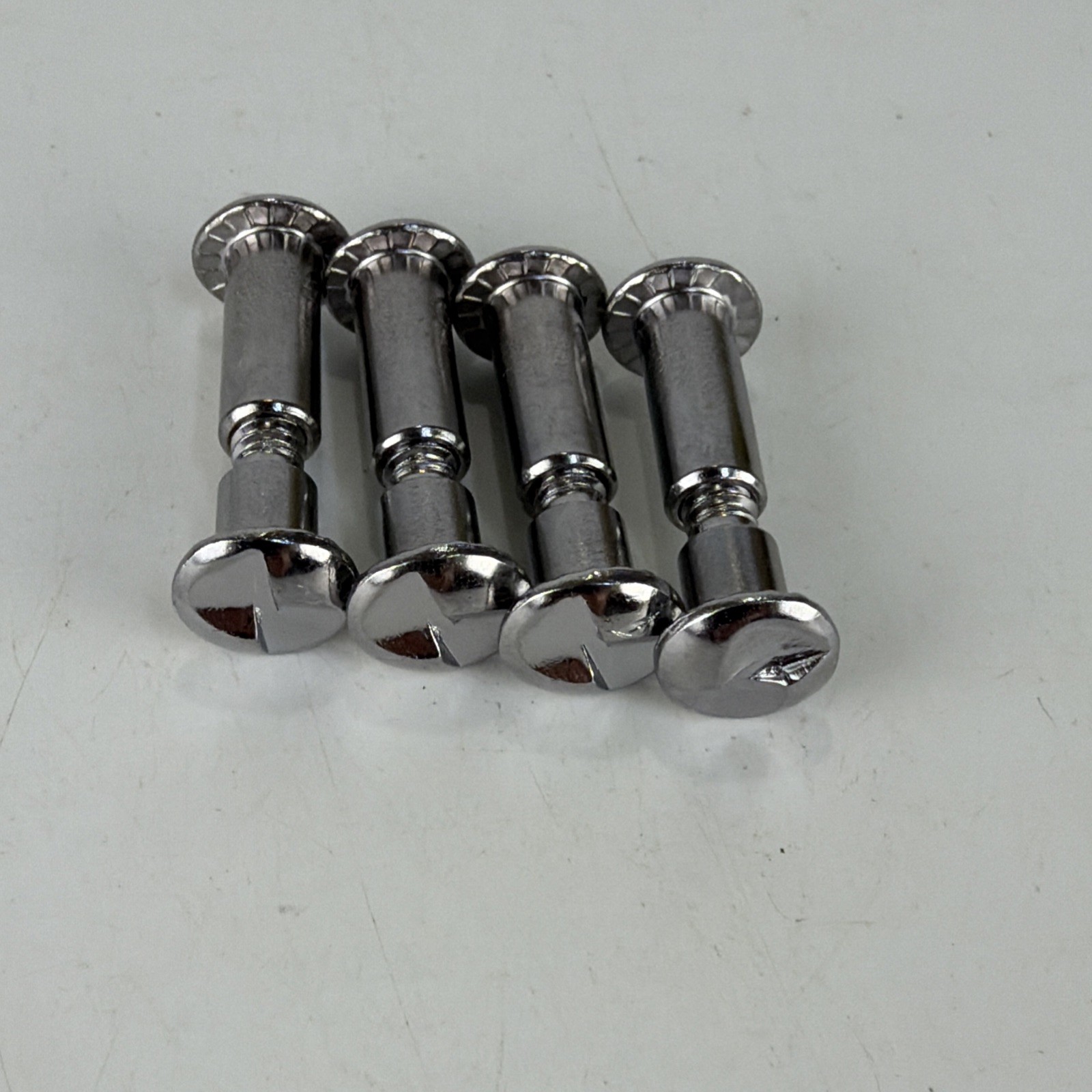 Set of 4 One Way Post & Screw 1/4 Shoulder Sex Bolt #10-24x 15/16” S/S Stainless