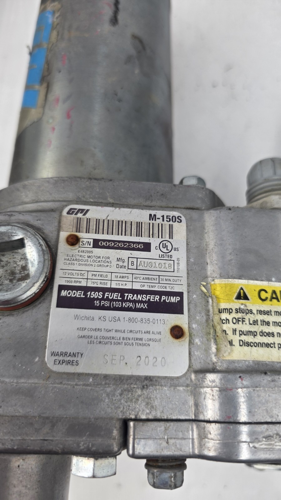 GPI M-150S 12 Volt Electric Gear Pump (15 GPM)