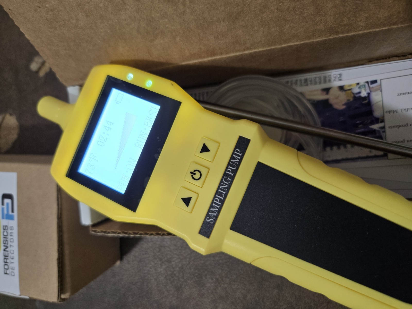 Forensics Detectors H2S Gas & Sampling Pump Calibration Certificate NIST FD-90A