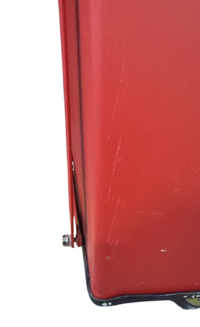 Detecto Step-On Can Waste Receptacle, 48QT 12 Gal, Red Bio-Hazard Flame Fire