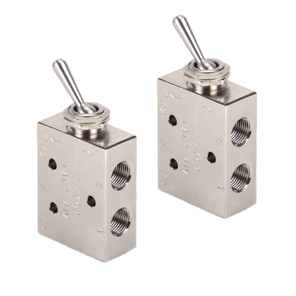 2PACK TAC2 31V TAC2-31V 1/8″ Air Pneumatic 2 Position 3 Way Switch Knob Valve