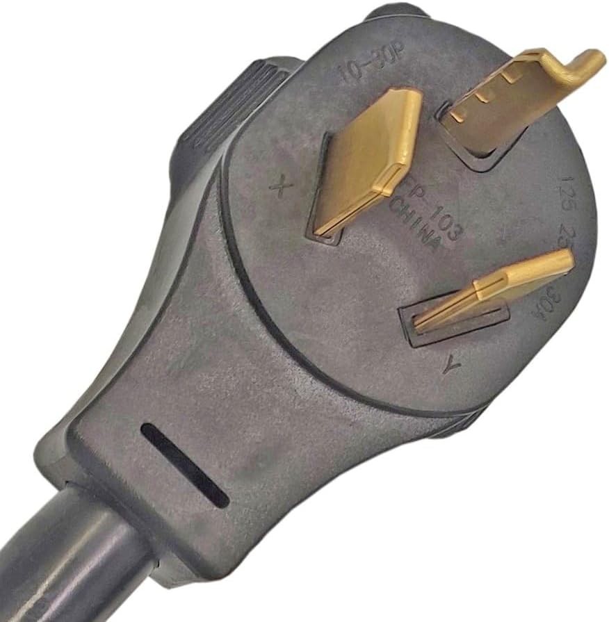 18-Inch 30A NEMA 10-30P to TT-30R Plug Adapter – Efficient and Safe Connection