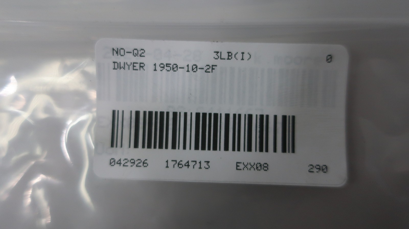 Dwyer 1950-10-2F Pressure Switch 125/250/480v-ac 45in-h2o 1/8in