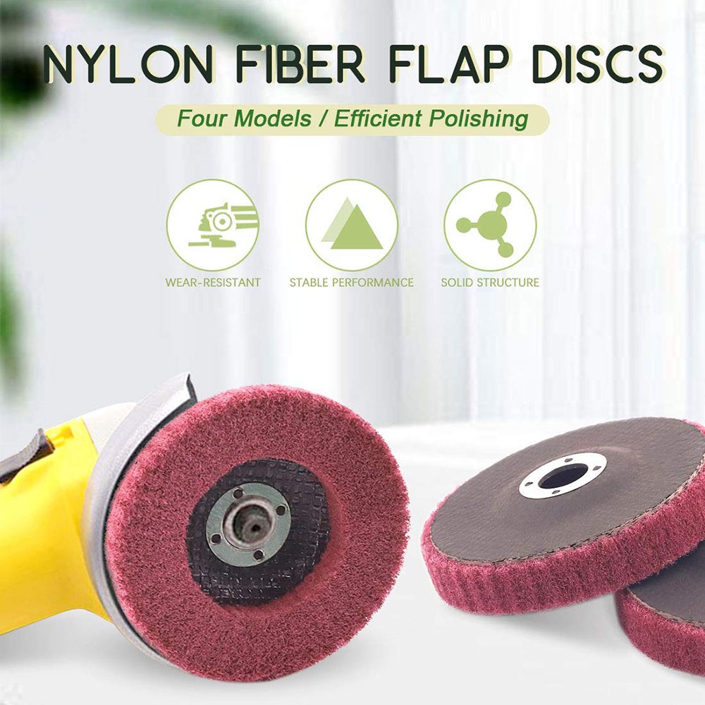 115mm Nylon Fiber Wheel Flap Polishing Wheel Abrasive Buffing Pads Angle Grinder