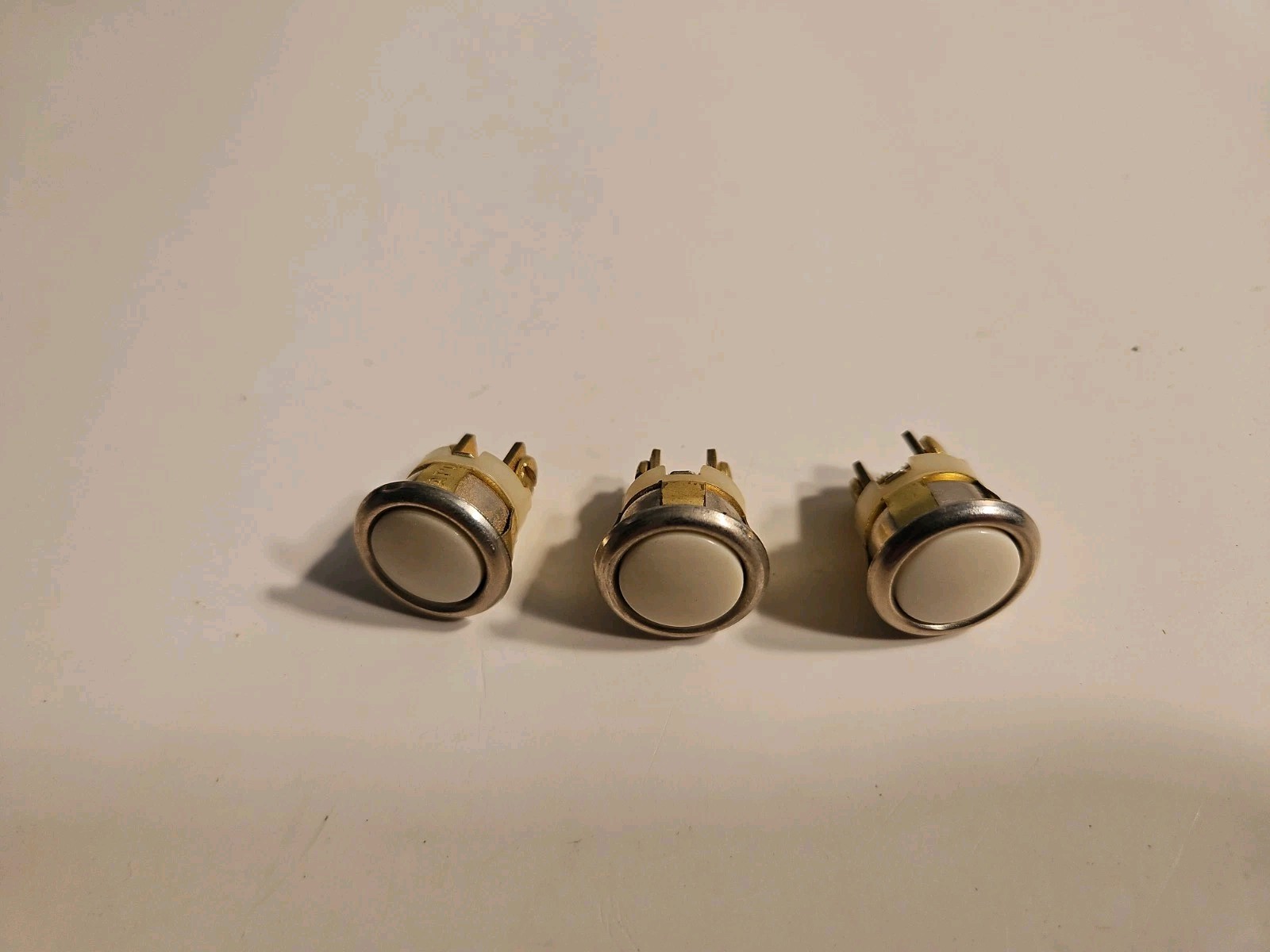 Vintage Edwards Signaling 620 Low Voltage Panel Mount Push Button Lot Of 3 NOS