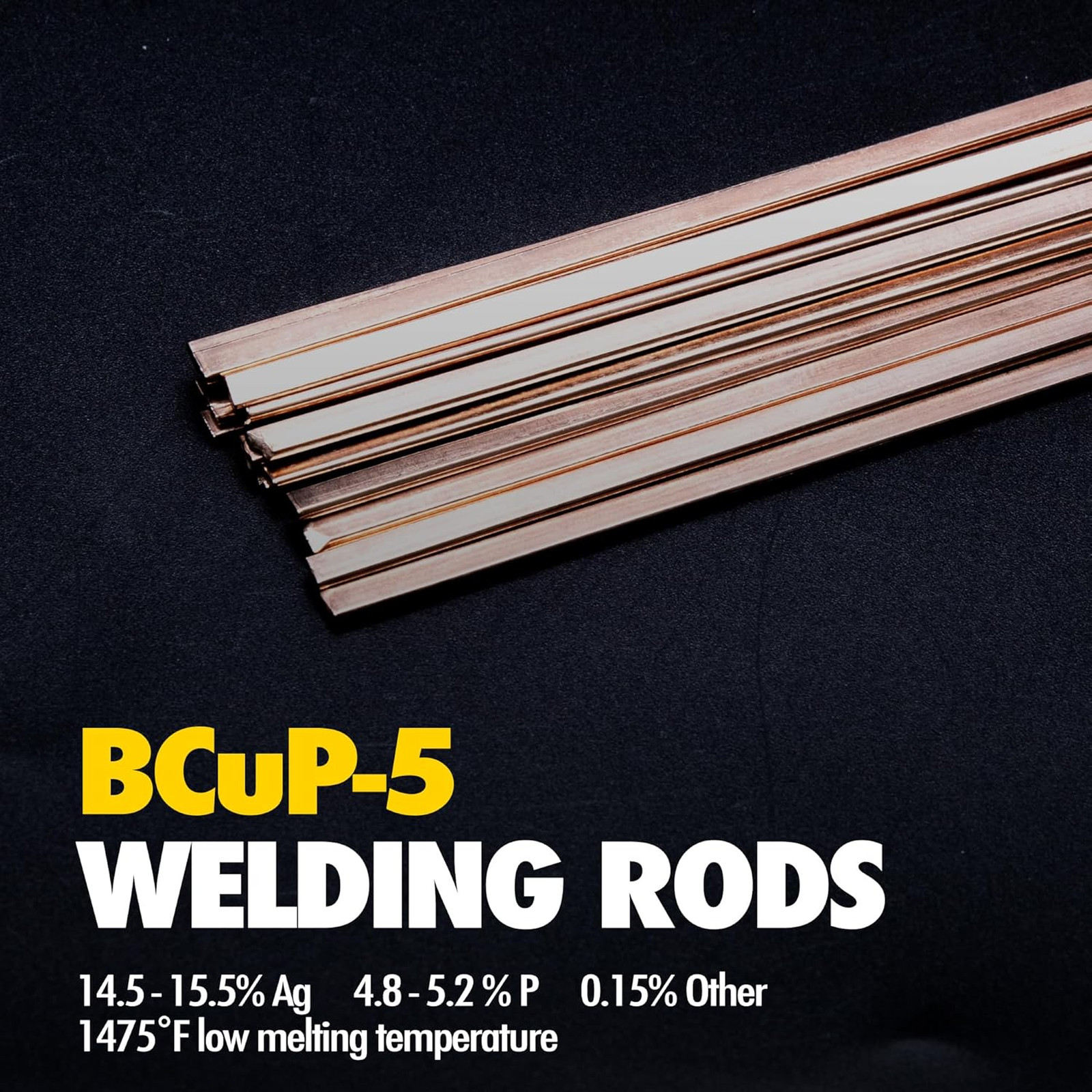 20 Sticks Brazing Rods Bcup-5 15% Silver Solder Phos Copper Brazing Alloys Flat