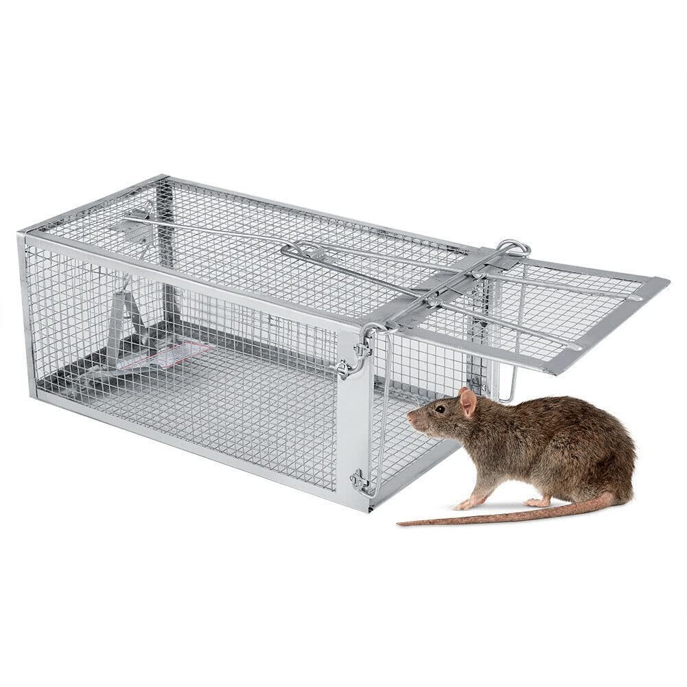 THE PERFECT PART USA Mouse Trap Rat Rodent Live Catch Cage, Gray