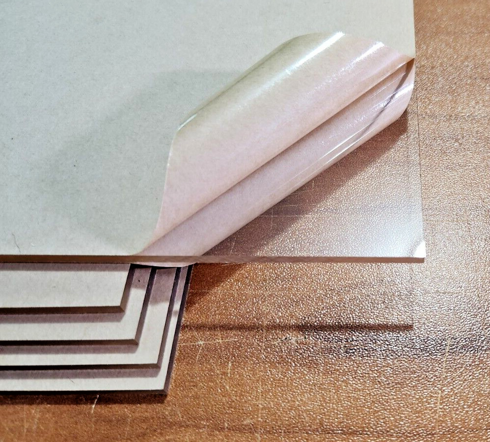 (5) ACRYLIC CELL CAST SHEET CLEAR 1/8″ X 12″ X 20″ LOT OF 5
