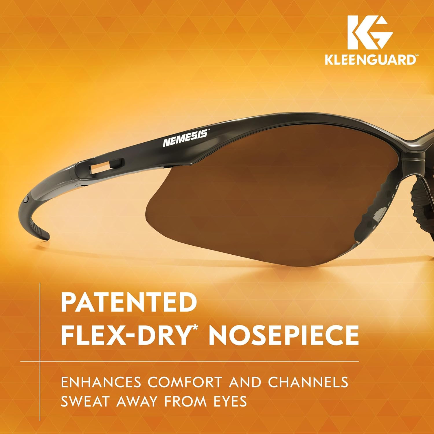 KleenGuard™ V30 Nemesis™ Polarized Safety Glasses (56568), Smoke Grey Lenses, Gu