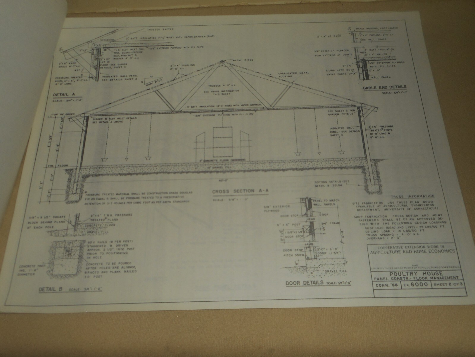 POUTLRY Chicken Farmhouse BLUEPRINTS Building Co-op Extension Work Agriculture